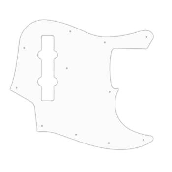 USA CUSTOM PICKGUARD für FENDER® 2013 MADE IN JAPAN SMART SCALE JAZZ BASS® MIJ 3 Ply PG WHITE WBW