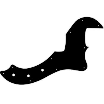 USA CUSTOM PICKGUARD für FENDER® AMERICAN STANDARD DIMENSION BASS IV ® 4 String 3 Ply BLACK BWB