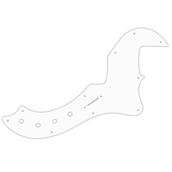 USA CUSTOM PICKGUARD für FENDER® AMERICAN DELUXE or ELITE DIMENSION BASS IV ® 4 String - 3 Ply WHITE WBW