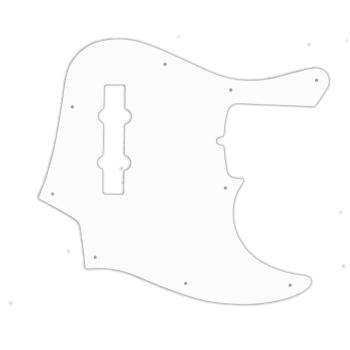 USA CUSTOM PICKGUARD für FENDER® AMERICAN DELUXE UNTIL 2015 21 FRET 4 STRING JAZZ BASS® - 3 Ply PG WHITE WBW