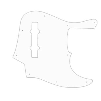 USA CUSTOM PICKGUARD für FENDER® AMERICAN ELITE 21 FRET 5 STRING JAZZ BASS® V - 3 Ply PG WHITE WBW