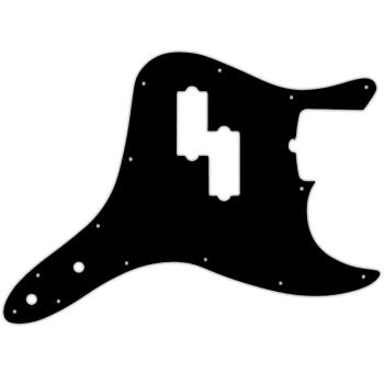 USA CUSTOM PICKGUARD für FENDER® 2011-PRESENT REVERSE PICKUP  MARKUS HOPPUS SIGNATURE BASS® 3 PLY PG BLACK BWB