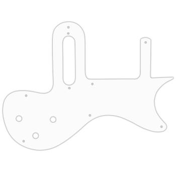 USA CUSTOM PICKGUARD for GIBSON® ONE PICKUP MELODY MAKER® - 3 Ply PG WHITE WBW