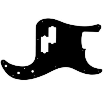 USA CUSTOM PICKGUARD für FENDER® MEXICAN STANDARD PRECISION BASS® - 3 Ply BLACK BWB