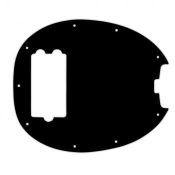 USA CUSTOM PICKGUARD für MUSICMAN® STINGRAY® CLASSIC BASS (4 STRING) - 3 Ply PG BLACK BWB