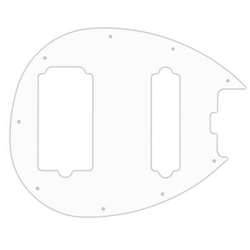 USA CUSTOM PICKGUARD for MUSICMAN® STERLING® 4-HS BASS - 3 Ply PG WHITE WBW
