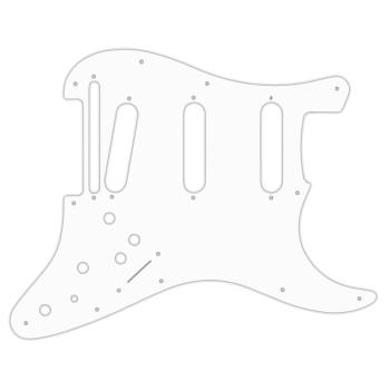 USA CUSTOM PICKGUARD for FENDER® ROLAND READY MIM STRATOCASTER® 1998-2005 MADE IN MEXICO - 3 Ply PG WHITE WBW