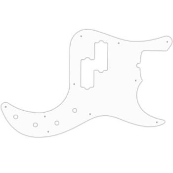 USA CUSTOM PICKGUARD for FENDER® AMERICAN DELUXE 22 Fret -2010 PRECISION BASS® - 3 Ply PG WHITE WBW