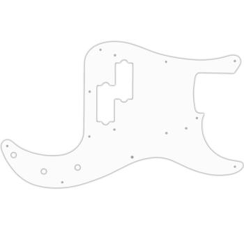 USA CUSTOM PICKGUARD für FENDER® 50th ANNIVERSARY PRECISION BASS® - 3 Ply WHITE WBW