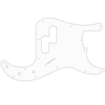 USA CUSTOM PICKGUARD für FENDER® TONY FRANKLIN SIGNATURE PRECISION BASS® - 3 Ply WHITE WBW