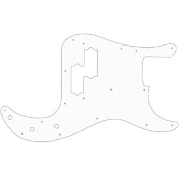 USA CUSTOM PICKGUARD für FENDER® USA PRECISION BASS® mid-1970 CBS® era - 3 Ply PG WHITE WBW