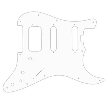 USA CUSTOM PICKGUARD für FENDER® AMERICAN ELITE STRATOCASTER® HSS - 3 Ply PG WHITE WBW