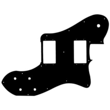 USA CUSTOM PICKGUARD für FENDER® DELUXE MADE IN MEXICO '72 REISSUE TELECASTER® 2004-present - 3 Ply PG BLACK BWB