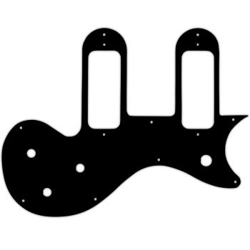 WD® CUSTOM PICKGUARD for GIBSON® MELODY MAKER SPECIAL® with P90 Pickups - 3 Ply PG BLACK BWB