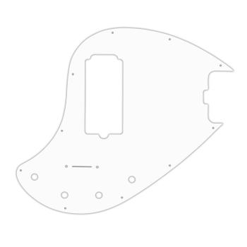 USA CUSTOM PICKGUARD for MUSICMAN® 5 STRING 5-H STINGRAY® OLD STYLE BASS - 3 Ply PG WHITE WBW - Kopie