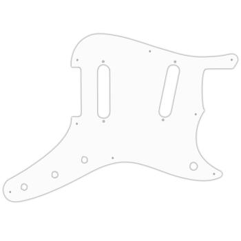 USA CUSTOM PICKGUARD für FENDER® 1956 - 1964 DUO-SONIC® 8 Hole - 3 Ply WHITE WBW