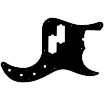 USA CUSTOM PICKGUARD für FENDER® AMERICAN DELUXE 22 Fret -2010  PRECISION BASS® - 3 Ply PG BLACK BWB