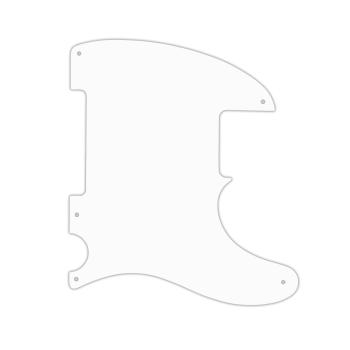 USA CUSTOM PICKGUARD für FENDER® ESQUIRE or TELECASTER® - 1 Ply PG SOLID WHITE 5 or 8 Hole