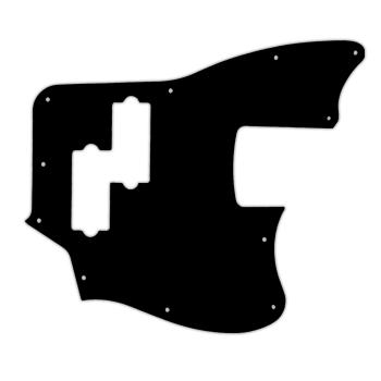 USA CUSTOM PICKGUARD für SQUIER® by FENDER® VINTAGE MODIFIED JAGUAR BASS SPECIAL SS® SHORT SCALE  3 Ply PG BLACK BWB