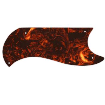 USA CUSTOM PICKGUARD für GIBSON® 1961-1963 HALF FACE SG® CUSTOM - 4 Ply PG FAUX TORTOISE