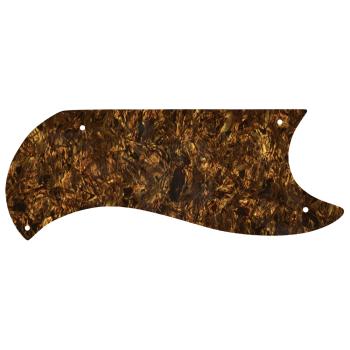 USA CUSTOM PICKGUARD für GIBSON® 1961-1963 HALF FACE SG® CUSTOM - 3 Ply PG TORTOISE BROWN PEARL