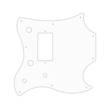 USA CUSTOM PICKGUARD für GIBSON® 2011 SG® STYLE MELODY MAKER® 3 Ply PG WHITE WBW