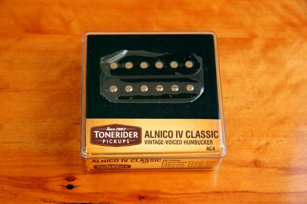 TONERIDER F-SPACED AC4 ALNICO IV OPEN BLACK BRIDGE PICKUP AC4B-F-DB