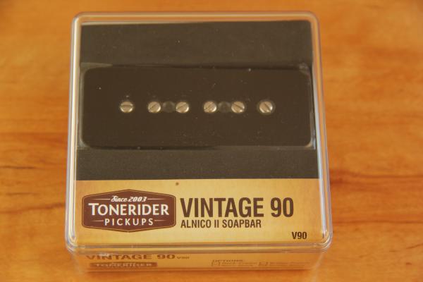 TONERIDER VINTAGE V90 NECK PU BLACK P90 SOAPBAR V90N-BK