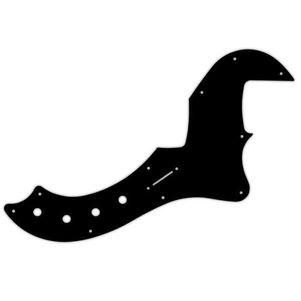 USA CUSTOM PICKGUARD for FENDER® AMERICAN DELUXE or ELITE DIMENSION BASS IV ® 4 String  - 3 Ply BLACK BWB