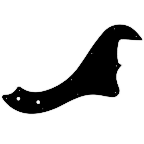 USA CUSTOM PICKGUARD for FENDER® STANDARD DIMENSION BASS IV ® 4 String  - 3 Ply BLACK BWB
