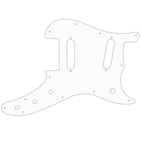 USA CUSTOM PICKGUARD for FENDER® DUO-SONIC® OFFSET HS  - 3 Ply WHITE WBW