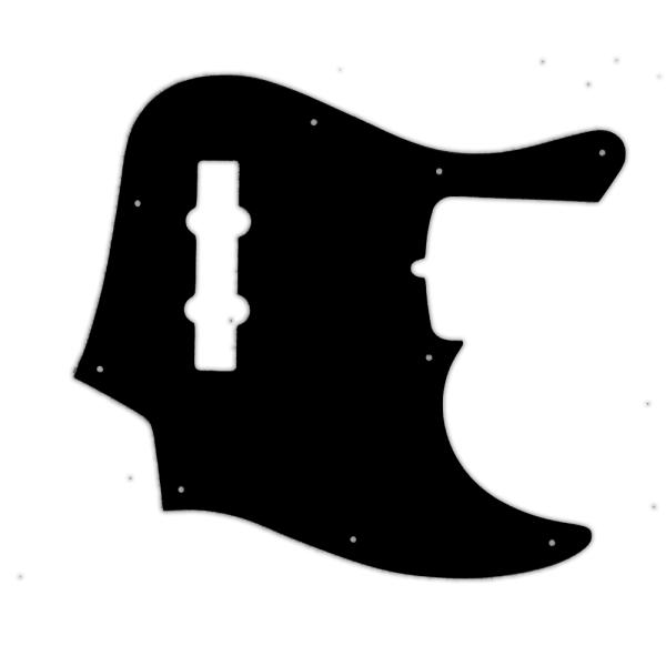 USA CUSTOM PICKGUARD for FENDER®  AMERICAN DELUXE UNTIL 2015 21 FRET 4 STRING JAZZ BASS® - 3 Ply PG BLACK BWB