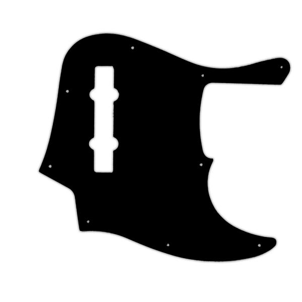 USA CUSTOM PICKGUARD for FENDER® AMERICAN ELITE 21 FRET 5 STRING JAZZ BASS® V - 3 Ply PG BLACK BWB