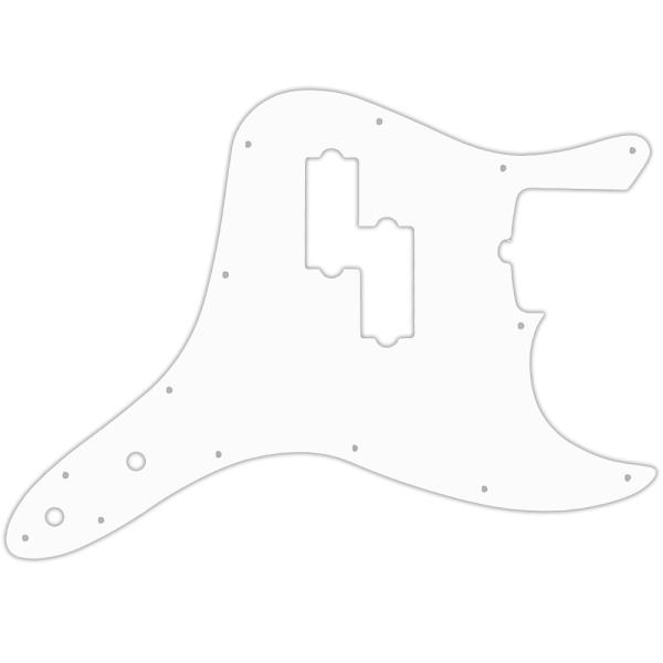 USA CUSTOM PICKGUARD for FENDER® 2011-PRESENT REVERSE PICKUP MARKUS HOPPUS SIGNATURE  BASS® - 3 Ply PG WHITE WBW