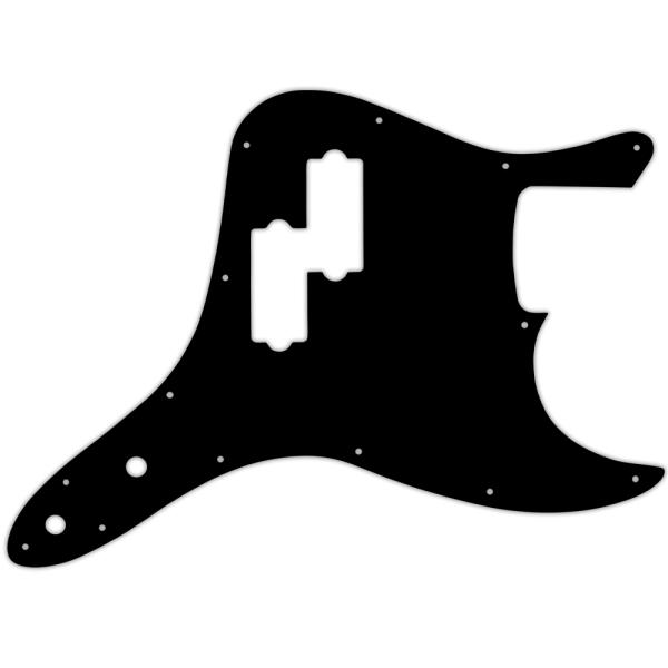 USA CUSTOM PICKGUARD for FENDER® 2002-2010 MARKUS HOPPUS SIGNATURE BASS® - 3 Ply PG BLACK BWB