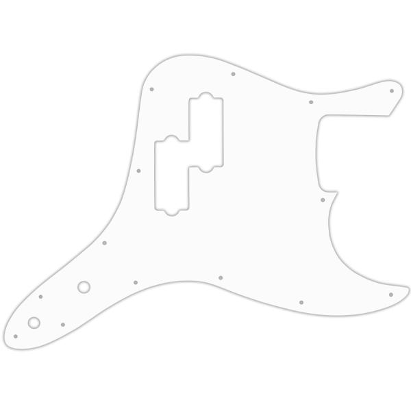 USA CUSTOM PICKGUARD für FENDER® 2002-2010 MARKUS HOPPUS SIGNATURE BASS® - 3 Ply PG WHITE WBW