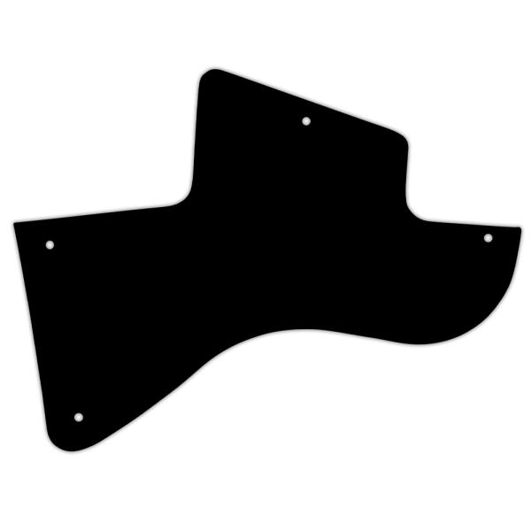 WD® CUSTOM PICKGUARD for GIBSON® LES PAUL® SPECIAL with P90 PICKUPS - 5 Ply PG BLACK BCBCB - Old Aged Look !