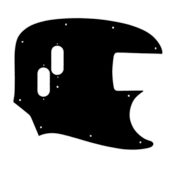 USA CUSTOM PICKGUARD for FENDER® 2002-PRESENT MADE IN JAPAN MUSTANG BASS® REISSUE MIJ - 3 Ply PG BLACK BWB