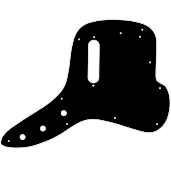 USA CUSTOM PICKGUARD für FENDER® 1971-1977 MUSICMASTER BASS® - 3 Ply PG BLACK BWB