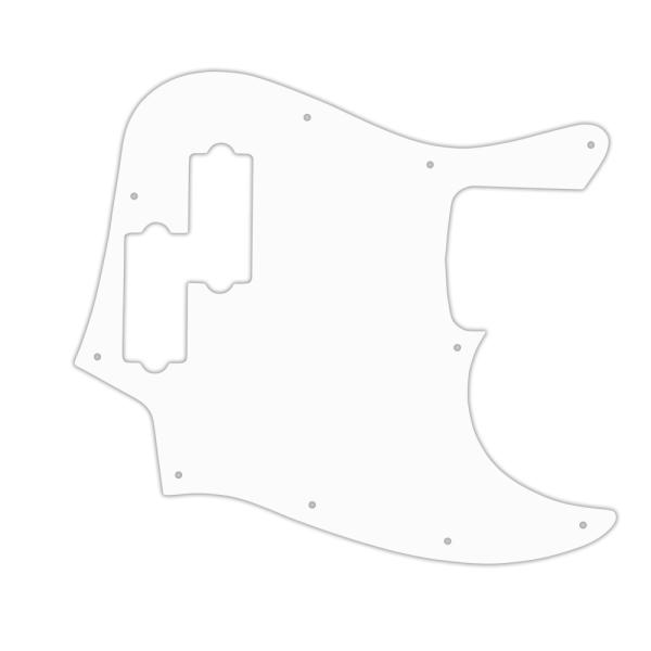 USA CUSTOM PICKGUARD für FENDER® REGGIE HAMILTON JAZZ BASS® - 3 Ply PG WHITE WBW