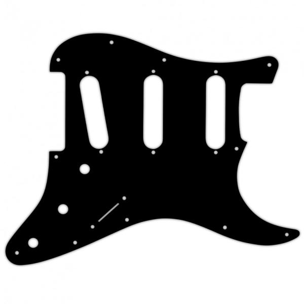 USA CUSTOM PICKGUARD for FENDER® VOODOO JIMI HENDRIX TRIBUTE STRATOCASTER® - 3 Ply BLACK BWB