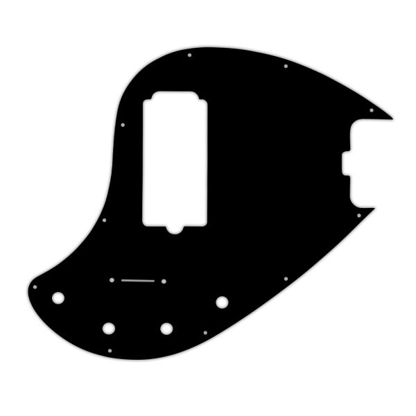 USA CUSTOM PICKGUARD für MUSICMAN® 5 STRING 5-H STINGRAY® THROUGH NECK BASS - 3 Ply PG BLACK BWB