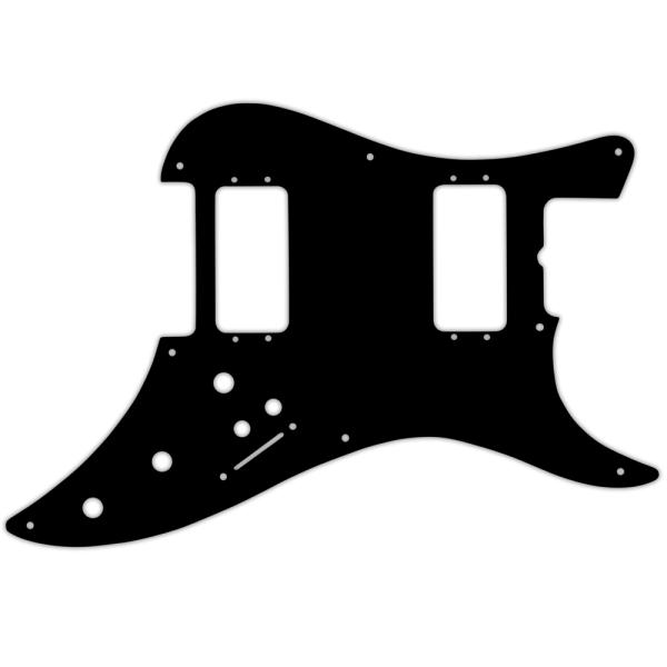 USA CUSTOM PICKGUARD für FENDER® 1982 H-2 BULLET ® - 3 Ply BLACK BWB