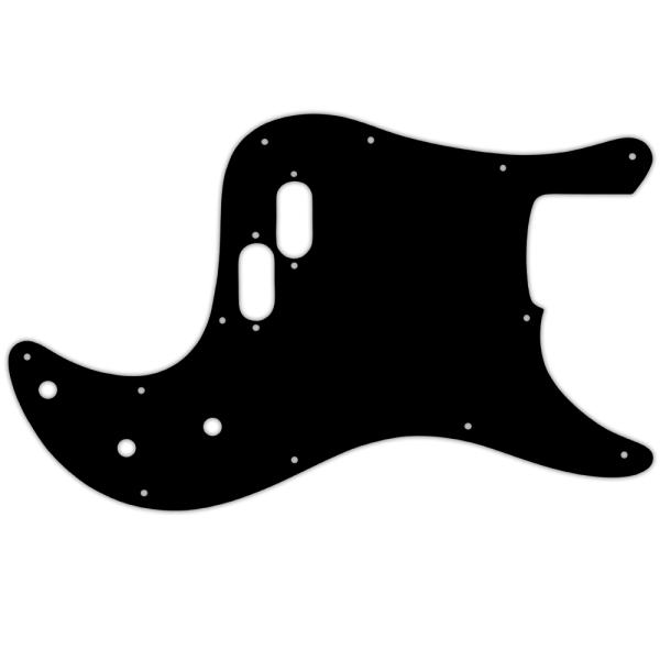 USA CUSTOM PICKGUARD for FENDER® 1981-1985 BULLET® BASS - 3 Ply BLACK BWB