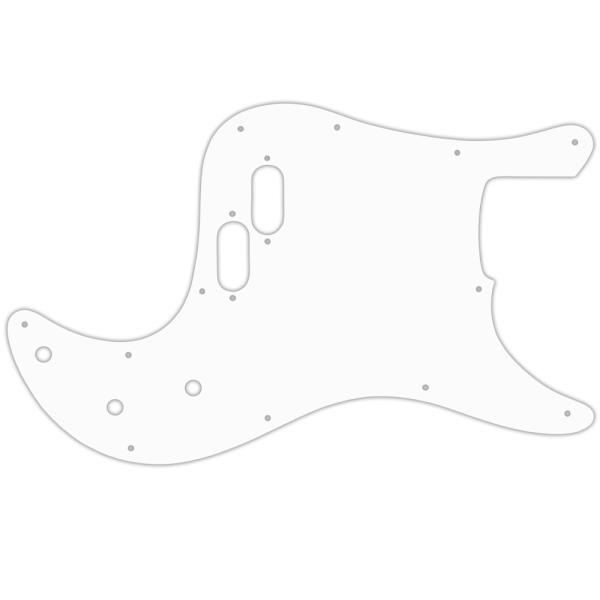 USA CUSTOM PICKGUARD für FENDER® 1981-1985 BULLET ® BASS - 3 Ply WHITE WBW