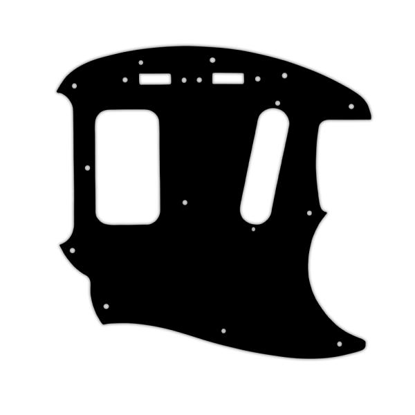 USA CUSTOM PICKGUARD for FENDER® KURT COBAIN MUSTANG® - 3 Ply PG BLACK BWB