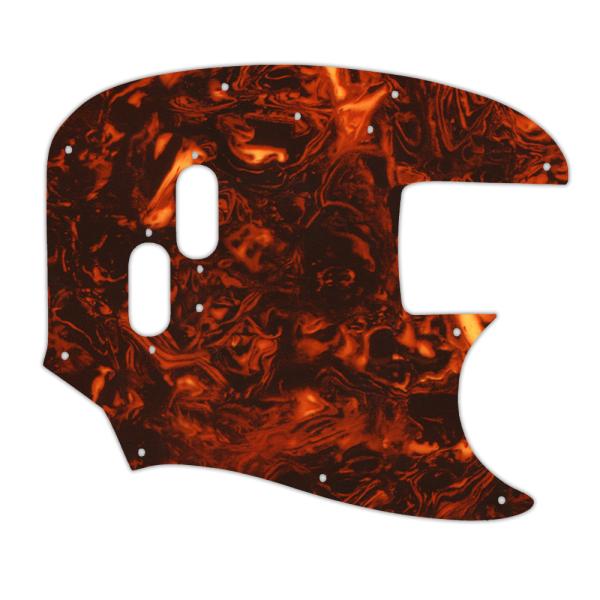 USA CUSTOM PICKGUARD for FENDER® 1966-1983 USA MUSTANG BASS® - 4 Ply PG FAUX TORTOISE