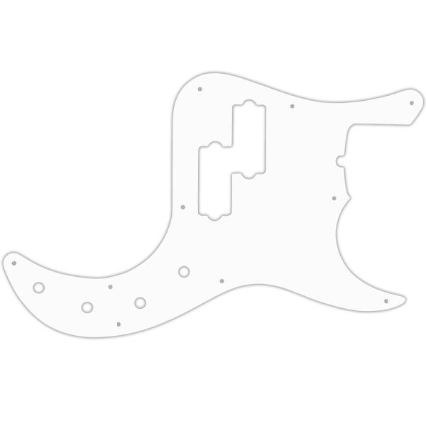 USA CUSTOM PICKGUARD for FENDER® AMERICAN DELUXE 22 Fret -2010 PRECISION BASS® - 3 Ply PG WHITE WBW