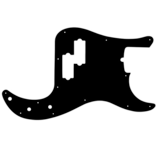 USA CUSTOM PICKGUARD für FENDER® AMERICAN STANDARD  PRECISION BASS® - 3 Ply PG BLACK BWB