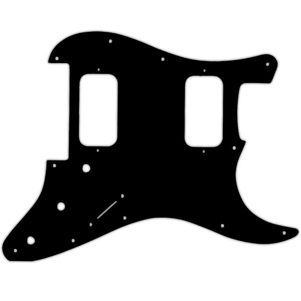 USA CUSTOM PICKGUARD für FENDER® MIM BLACKTOP STRATOCASTER® HH FLOYD ROSE 2012-PRESENT MADE IN MEXICO - 3 Ply PG BLACK BWB